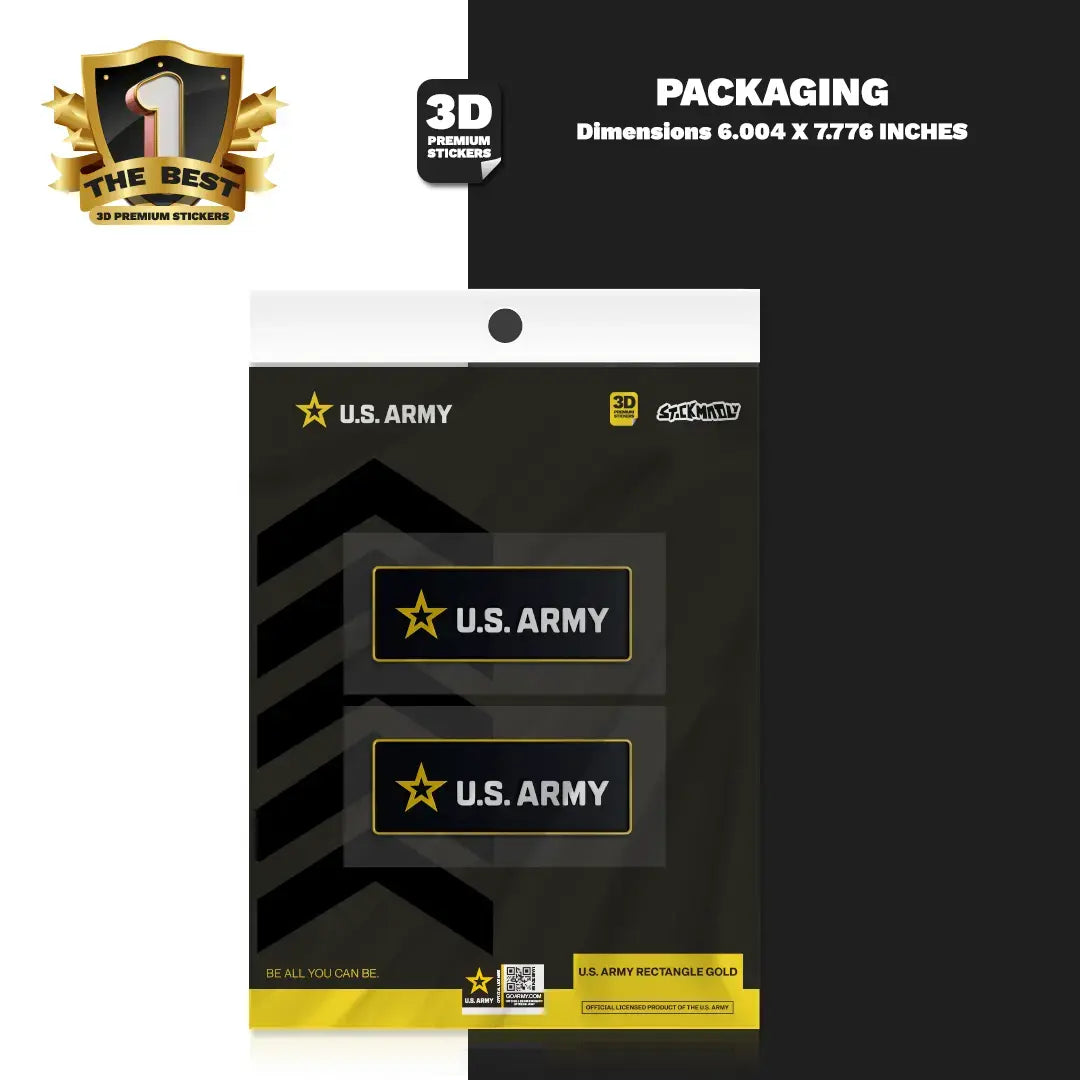 U.S. ARMY Gold Rectangle Stickmadly