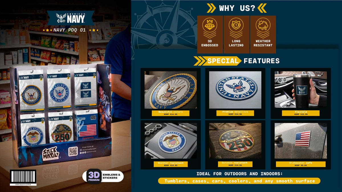 Navy · Emblems & 250th