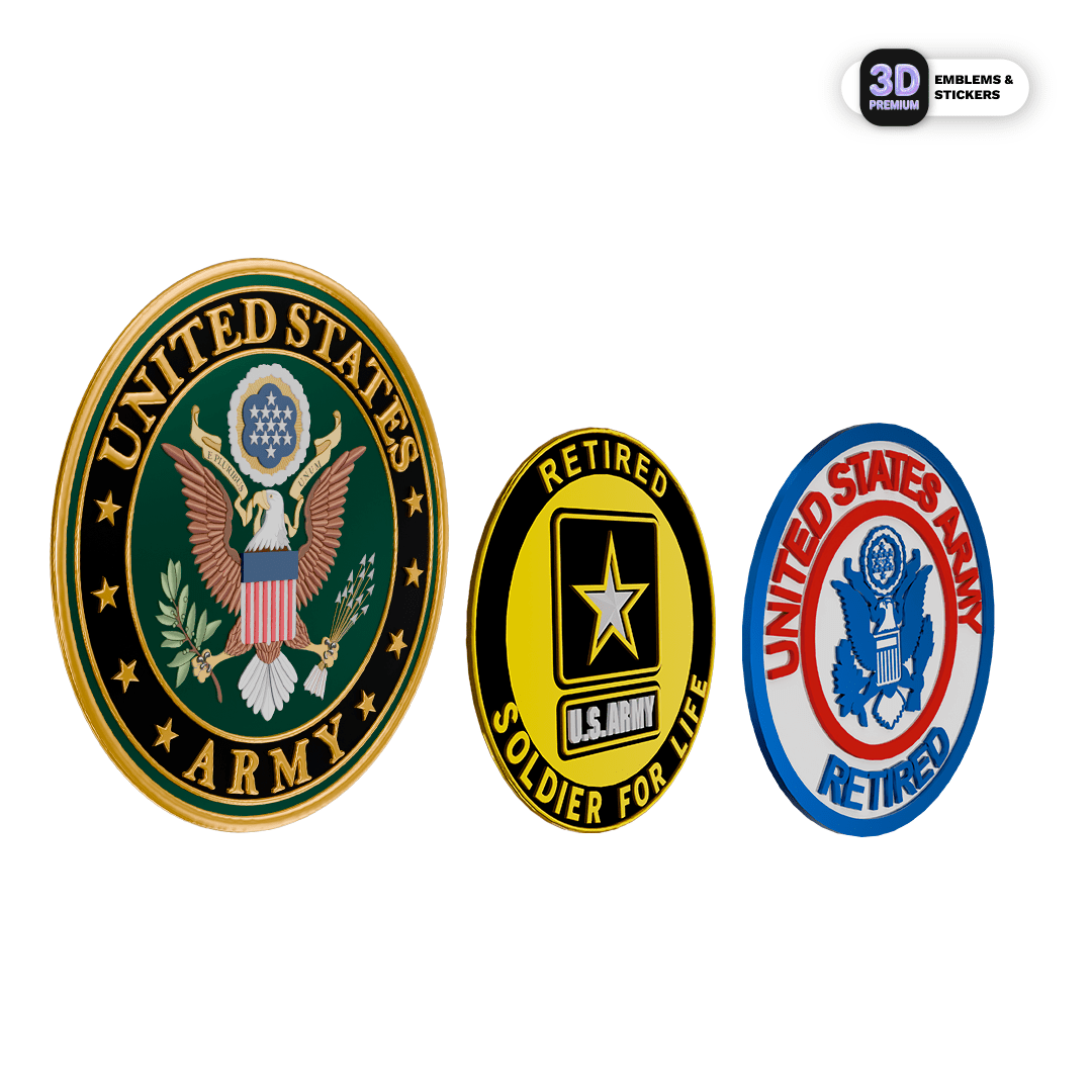 Army Retired With Honor Emblem Pack - Stickmadly