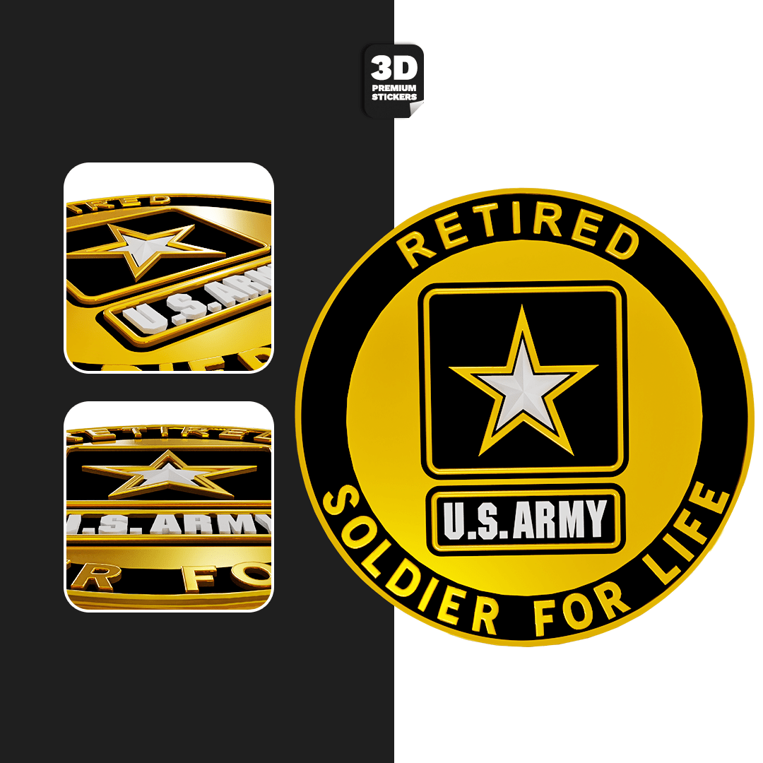 Army Retired With Honor Emblem Pack - Stickmadly