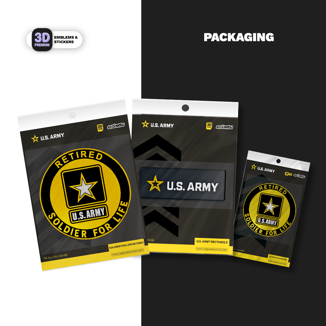 Army Soldier For Life Retired Emblem Pack - Stickmadly