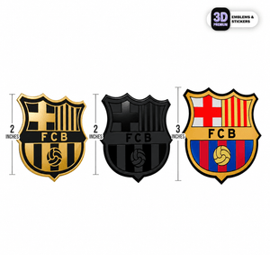 Barcelona Logos - Black 2'', Gold 2'' & Metallic 3'' (3 PACK) - Stickmadly