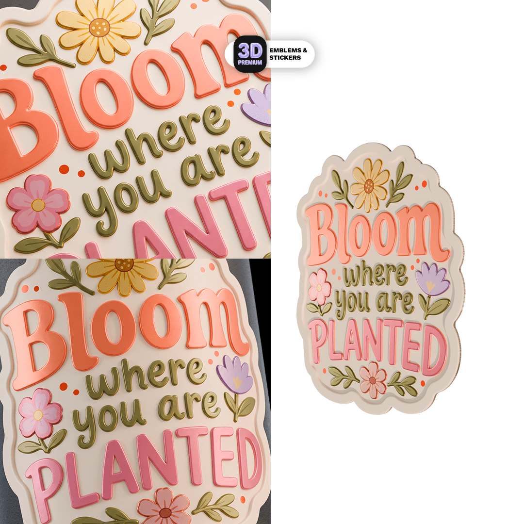 BLOOM WHERE YOU ARE PLANTED - Stickmadly