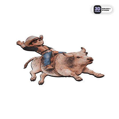 BULL RIDER COWBOY CHIBI - Stickmadly