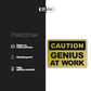 CAUTION GENIUS AT WORK - Stickmadly
