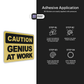 CAUTION GENIUS AT WORK - Stickmadly