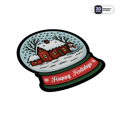 CHRISTMAS SNOW GLOBE SCENE - Stickmadly