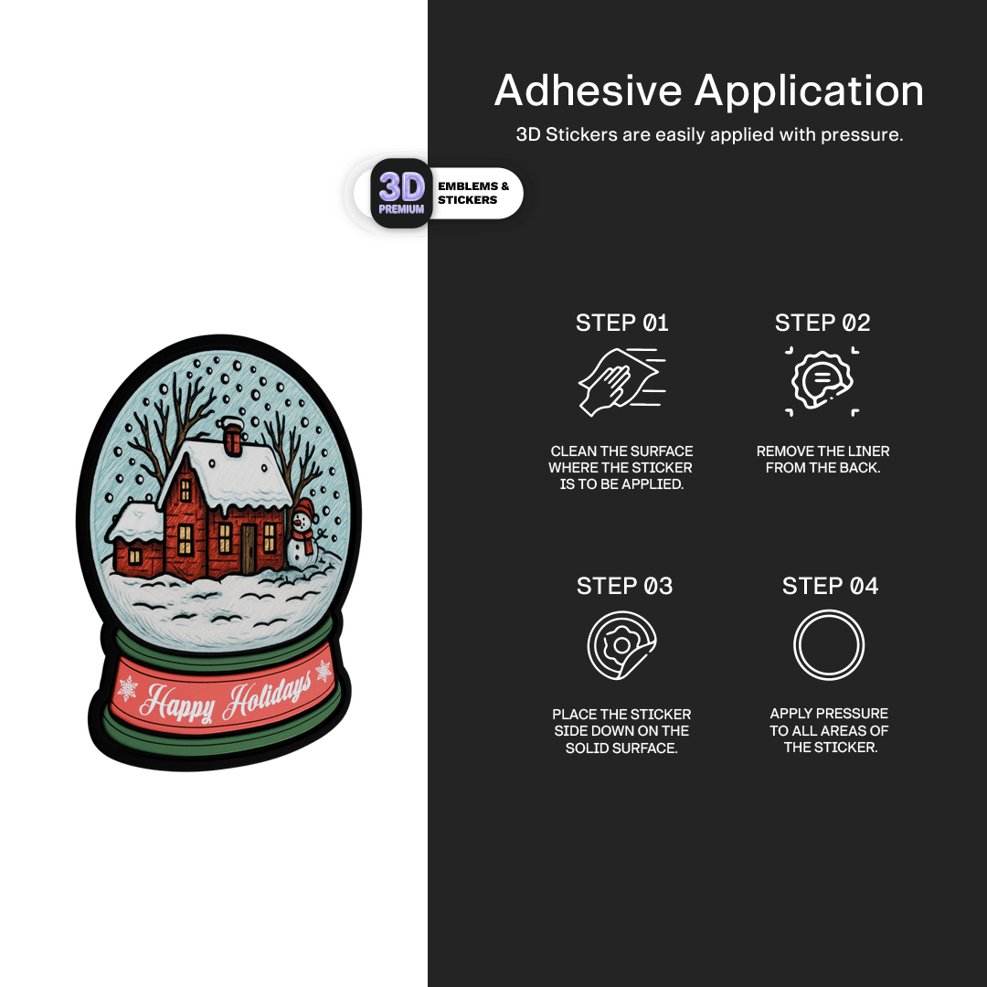 CHRISTMAS SNOW GLOBE SCENE - Stickmadly