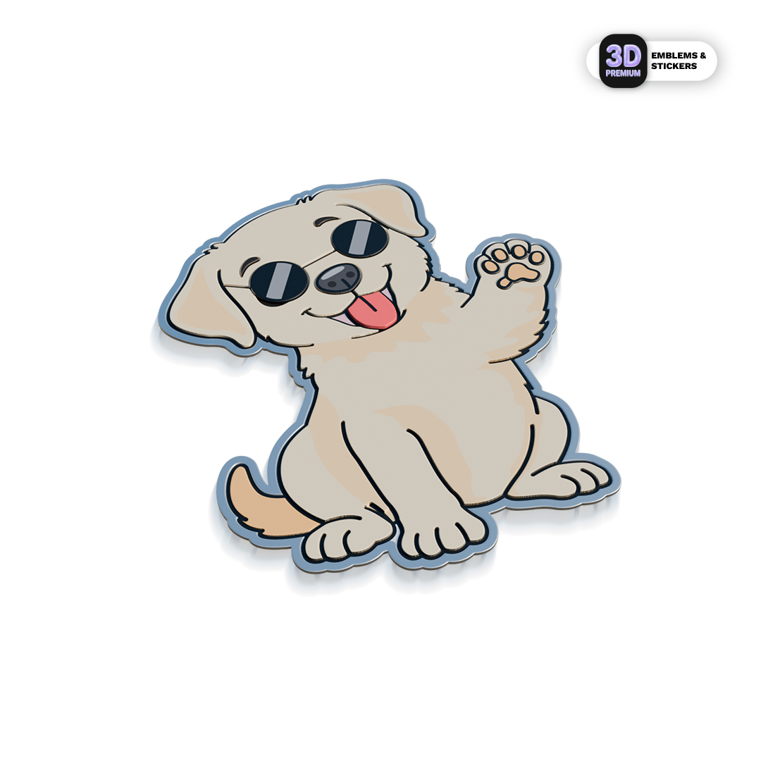 Cream Labrador - Stickmadly