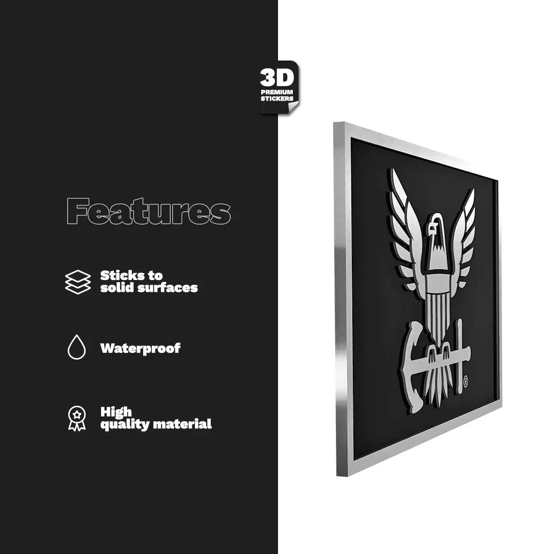 EAGLE ICON BLACK STICKER - Stickmadly