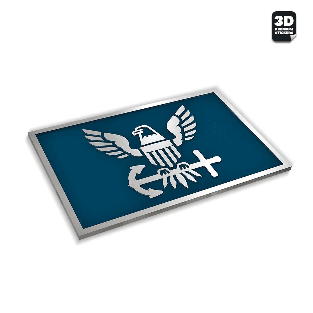 EAGLE ICON NAVY STICKERS -TWO PACK - Stickmadly