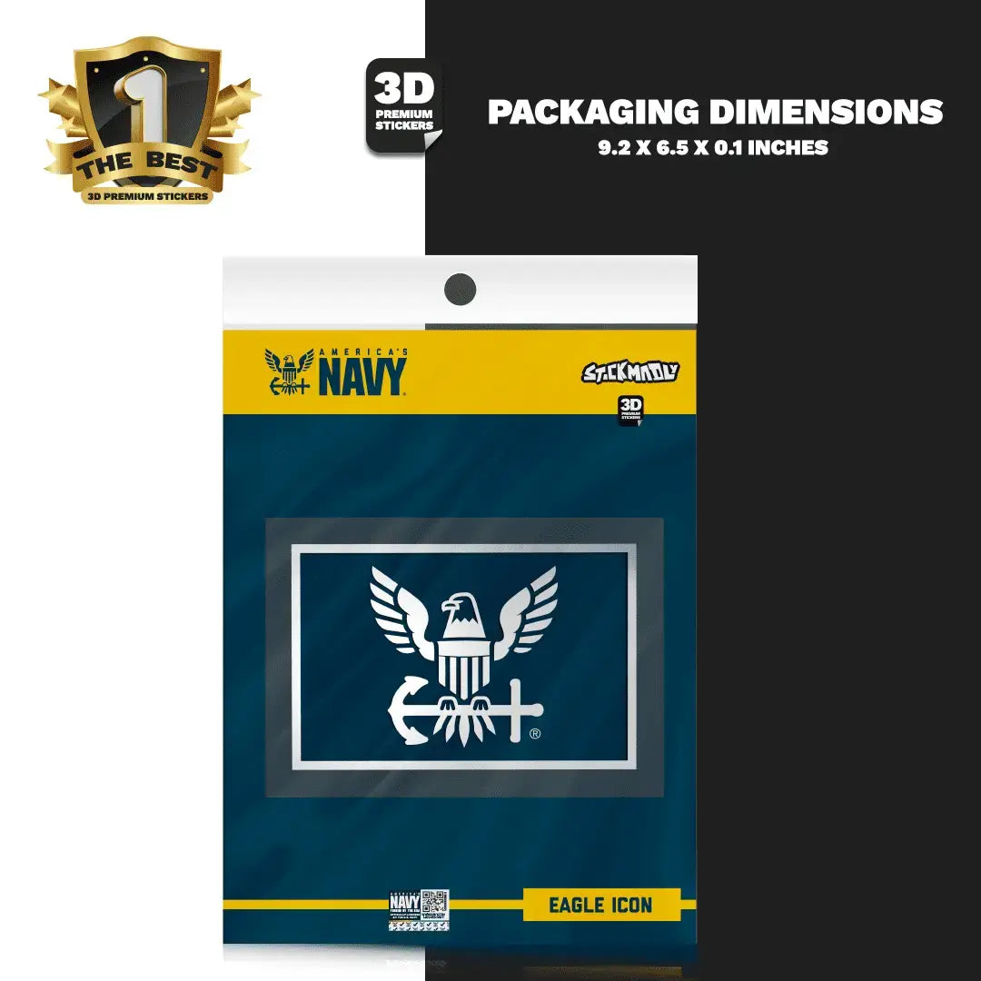 EAGLE ICON NAVY STICKERS -TWO PACK - Stickmadly
