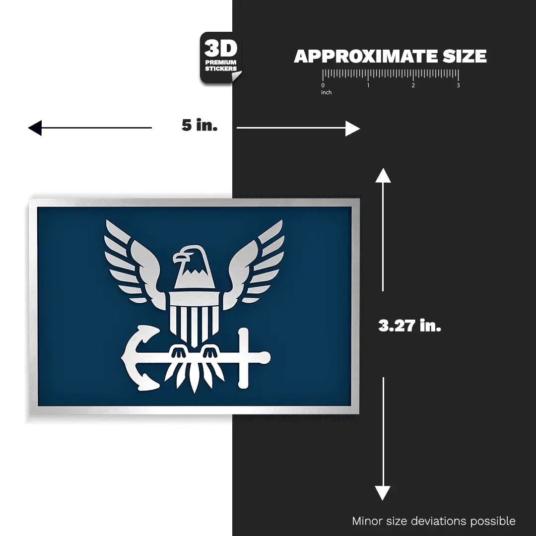 EAGLE ICON NAVY STICKERS -TWO PACK - Stickmadly