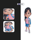 Elementary school girl 2 - Stickmadly