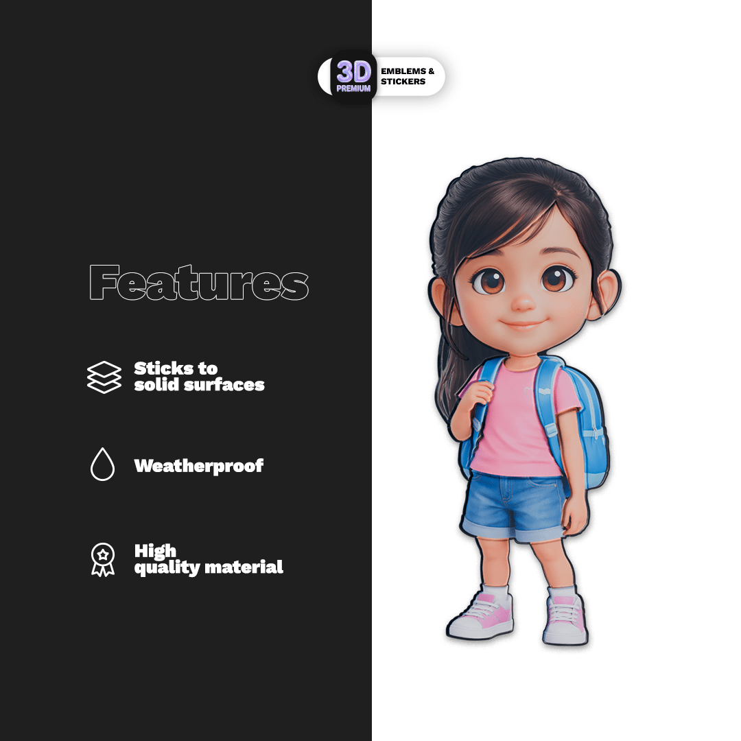 Elementary school girl 2 - Stickmadly
