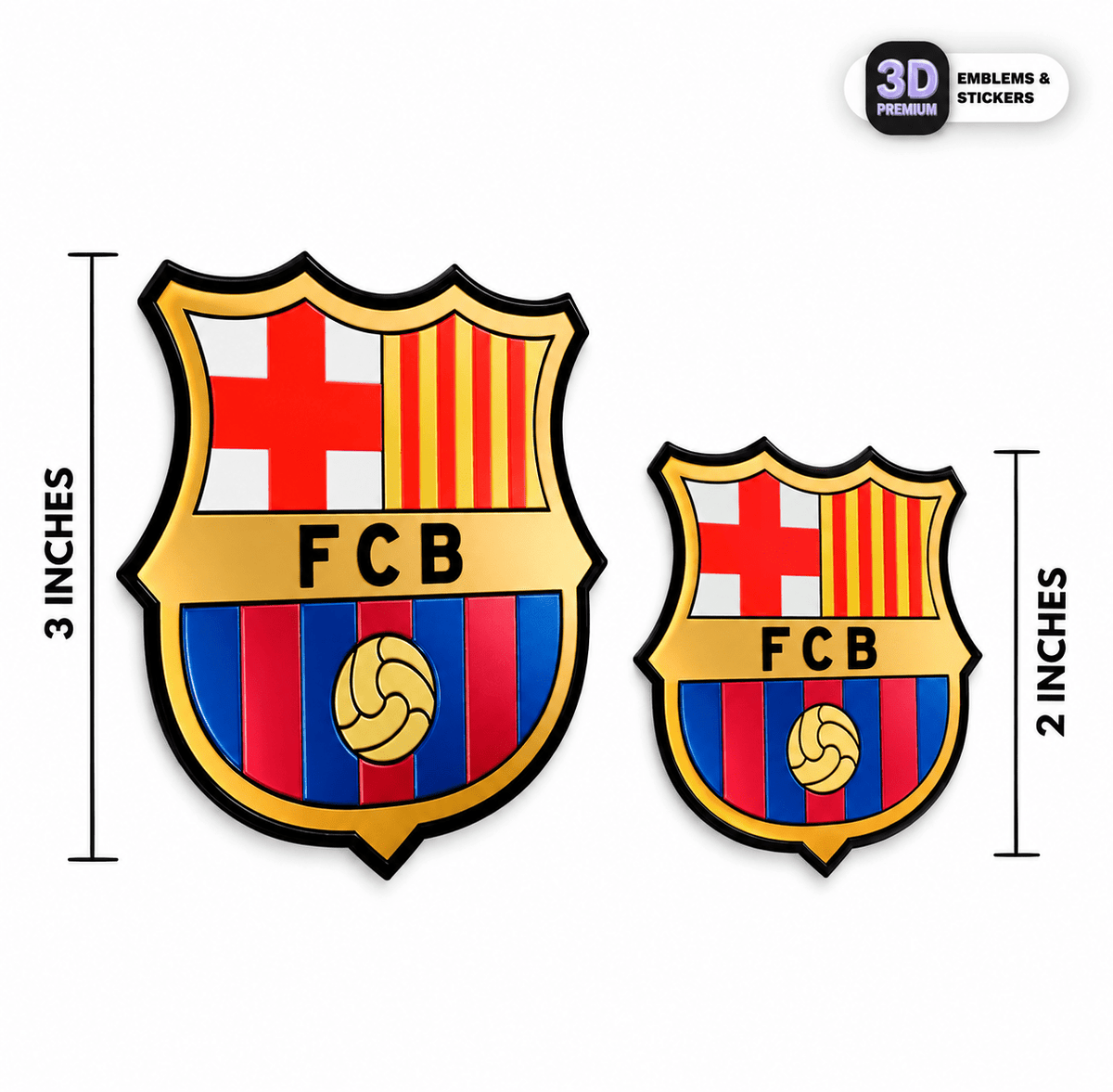 FC Barcelona Crest Duo 3D Sticker Pack - Stickmadly