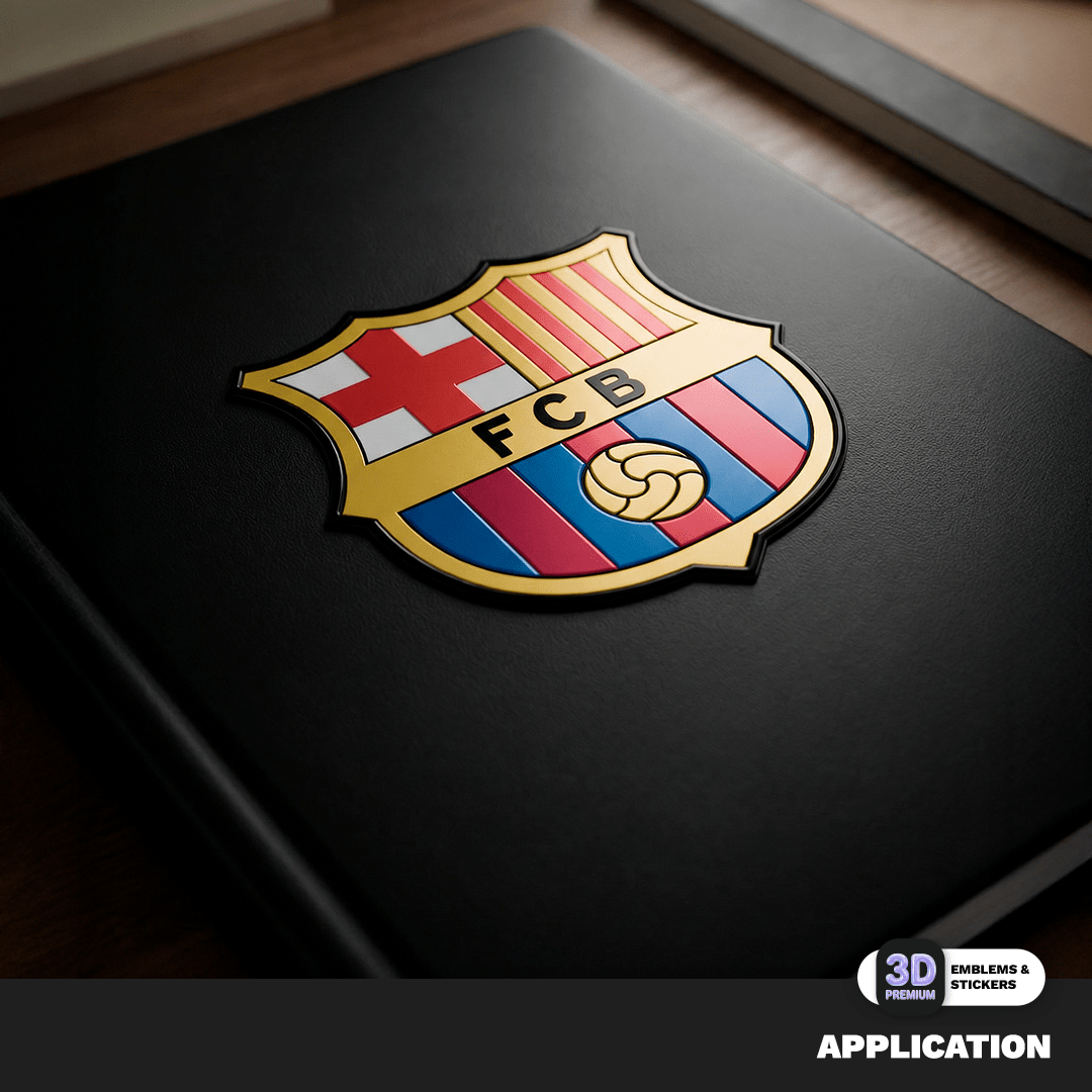 FC Barcelona Crest Metallic 3-Pack 3'' - Stickmadly