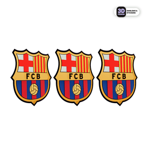 FC Barcelona Crest Metallic 3-Pack 3'' - Stickmadly