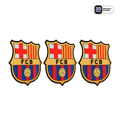 FC Barcelona Crest Metallic 3-Pack 3'' - Stickmadly