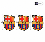 FC Barcelona Crest Metallic 3-Pack 3'' - Stickmadly