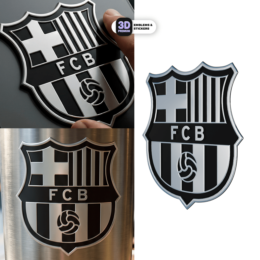 FC Barcelona Crest Trio 2" 3D Sticker Pack - Stickmadly