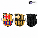 FC Barcelona Crest Trio 3" 3D Sticker Pack - Stickmadly