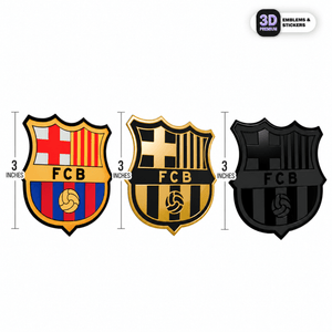 FC Barcelona Crest Trio 3" 3D Sticker Pack - Stickmadly