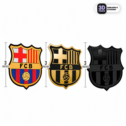 FC Barcelona Crest Trio 3" 3D Sticker Pack - Stickmadly