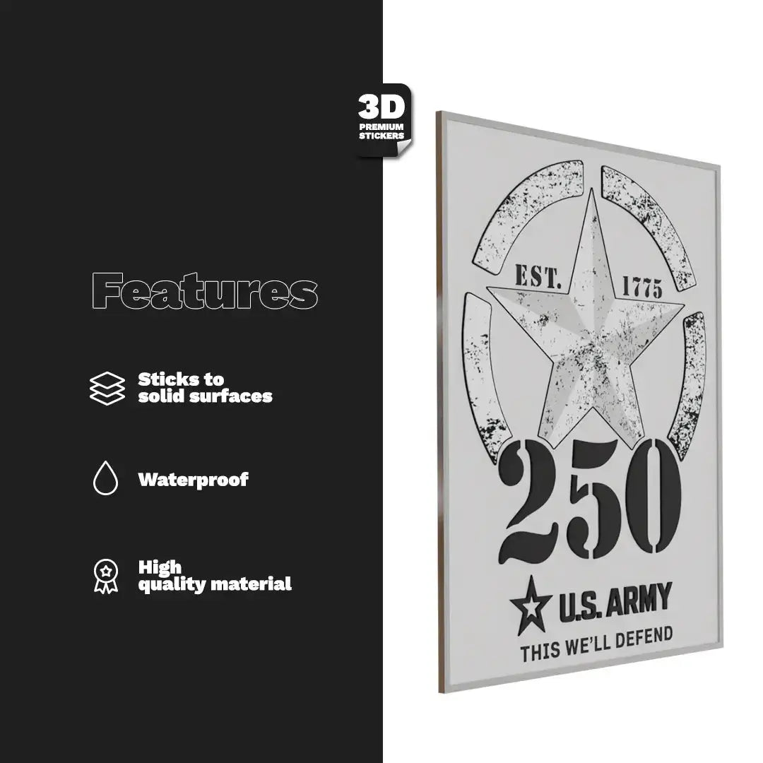 Honor 250 Years of Army Legacy – 5" Collector Sticker - Stickmadly