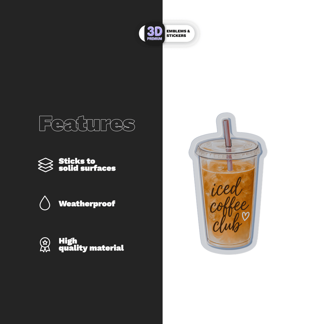 ICED COFFEE CLUB - Stickmadly