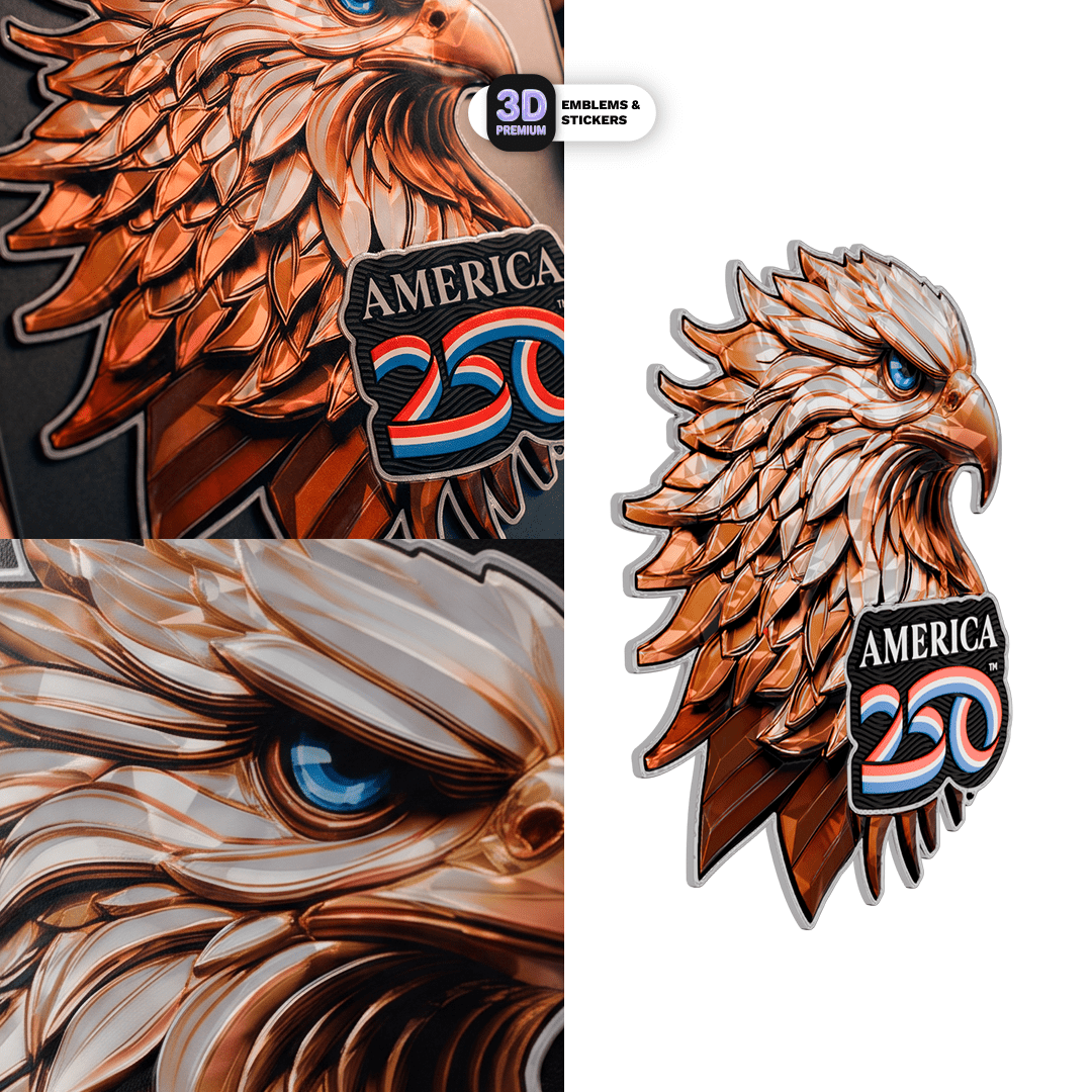 Liberty Eagle 3D Sticker Pack - Stickmadly