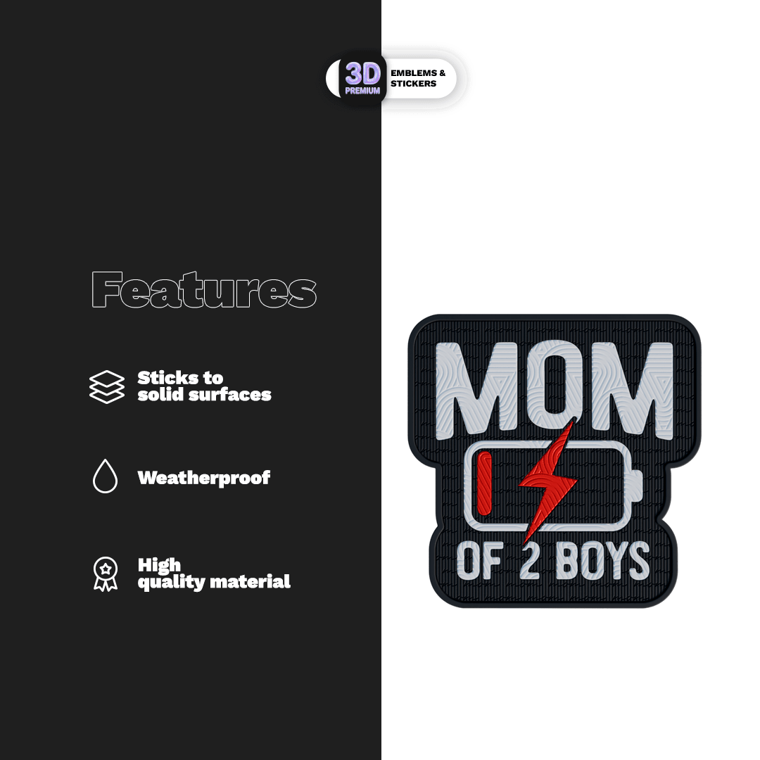 MOM OF 2 BOYS - Stickmadly