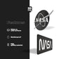 NASA STICKER BLACK & WHITE TWO PACK (Meatball logo 2 Inch and Worm logo 3 Inch) - Stickmadly