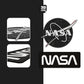 NASA STICKER BLACK & WHITE TWO PACK (Meatball logo 2 Inch and Worm logo 3 Inch) - Stickmadly