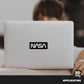 NASA STICKER BLACK & WHITE TWO PACK (Meatball logo 2 Inch and Worm logo 3 Inch) - Stickmadly