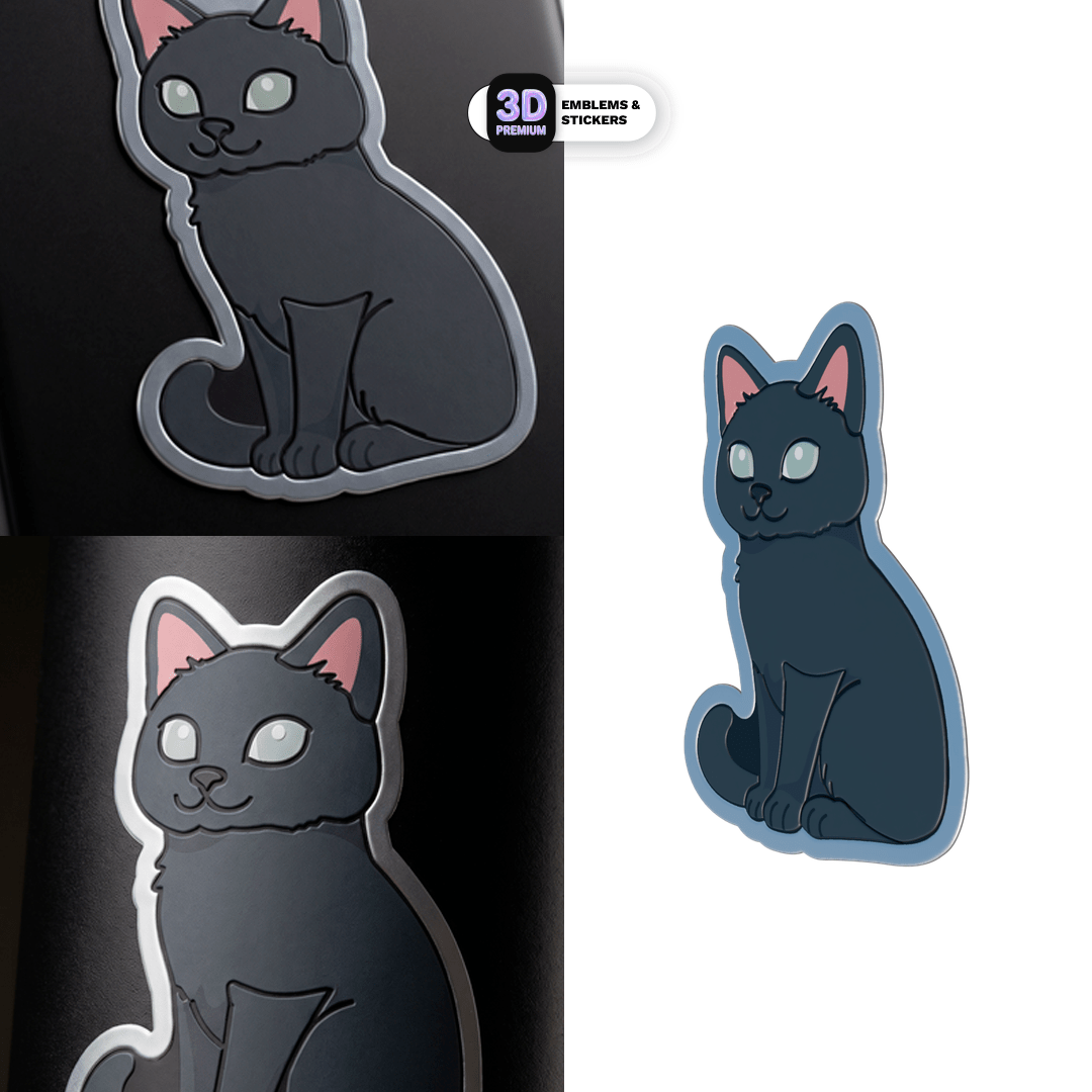 NORMAL BLACK CAT - Stickmadly