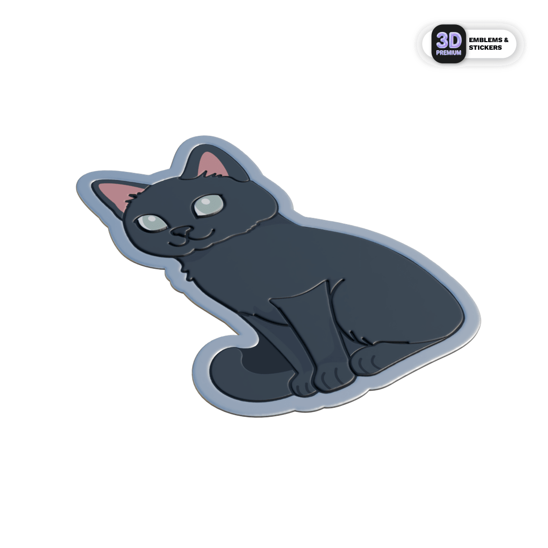 NORMAL BLACK CAT - Stickmadly