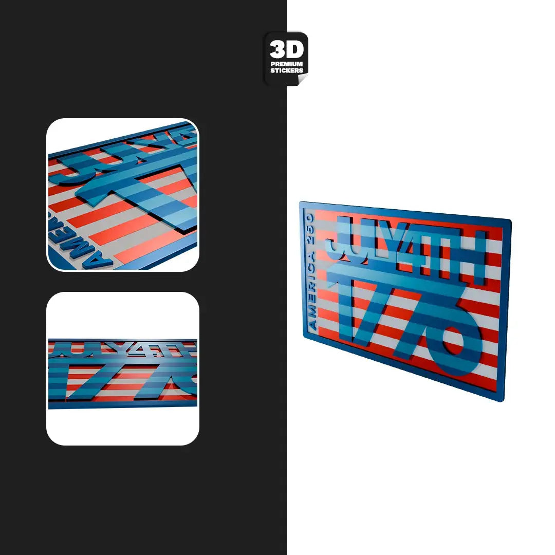 Official America 250th 4th of July 1776 Emblem - Stickmadly