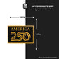 Official America 250th Anniversary Gold rectangle - Stickmadly