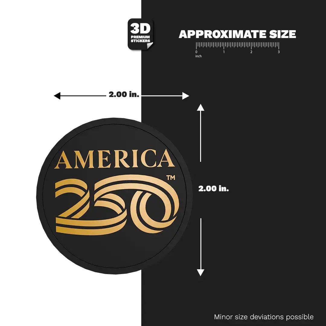 Official America 250th Anniversary Gold Sticker - Stickmadly