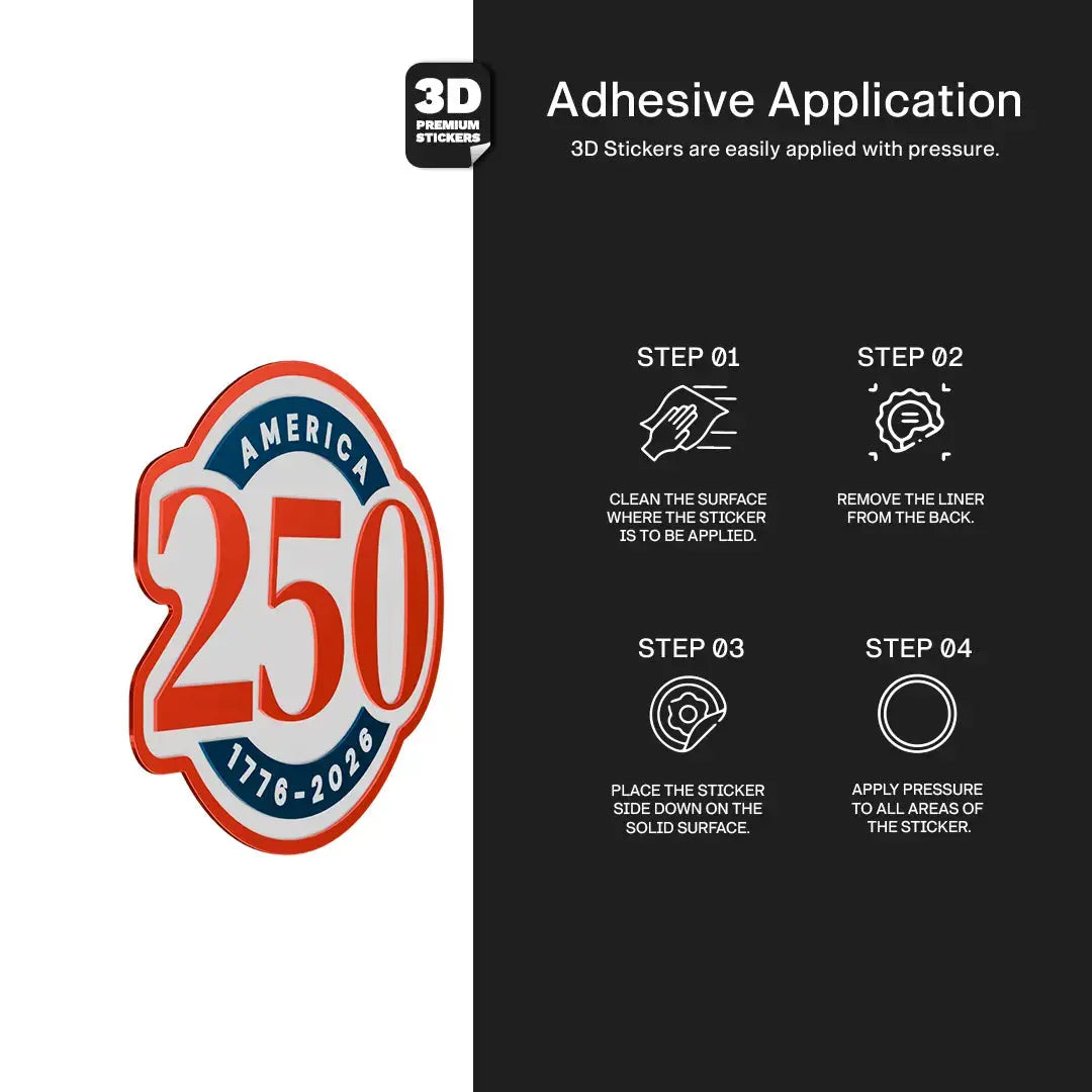 Official America 250th Anniversary Mark Emblem - Stickmadly