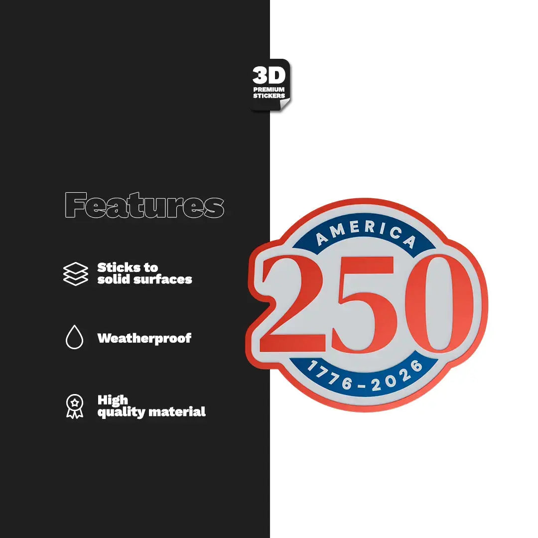 Official America 250th Anniversary Mark Emblem - Stickmadly