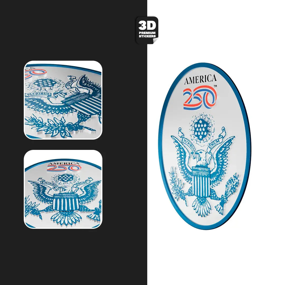 Official America 250th Anniversary National Crest Emblem - Stickmadly