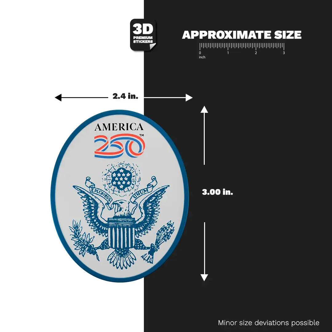 Official America 250th Anniversary National Crest Emblem - Stickmadly