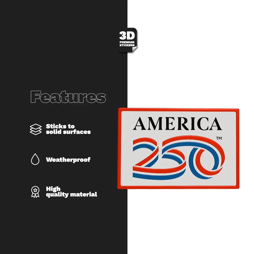 Official America 250th Anniversary rectangle - Stickmadly