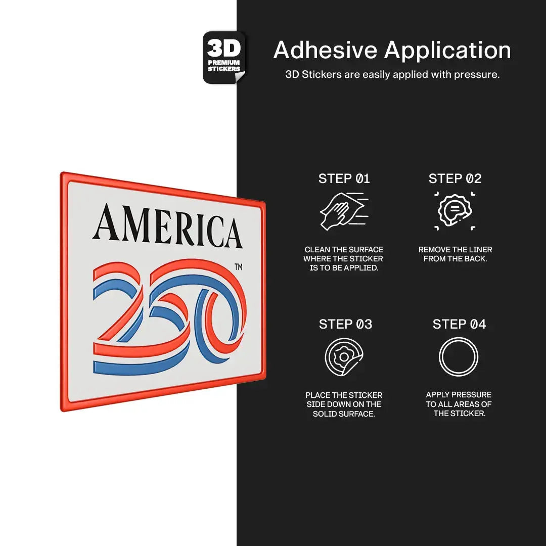 Official America 250th Anniversary rectangle - Stickmadly