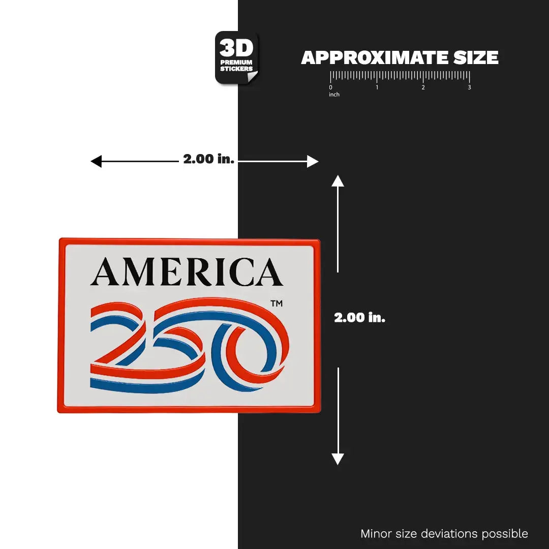 Official America 250th Anniversary rectangle - Stickmadly