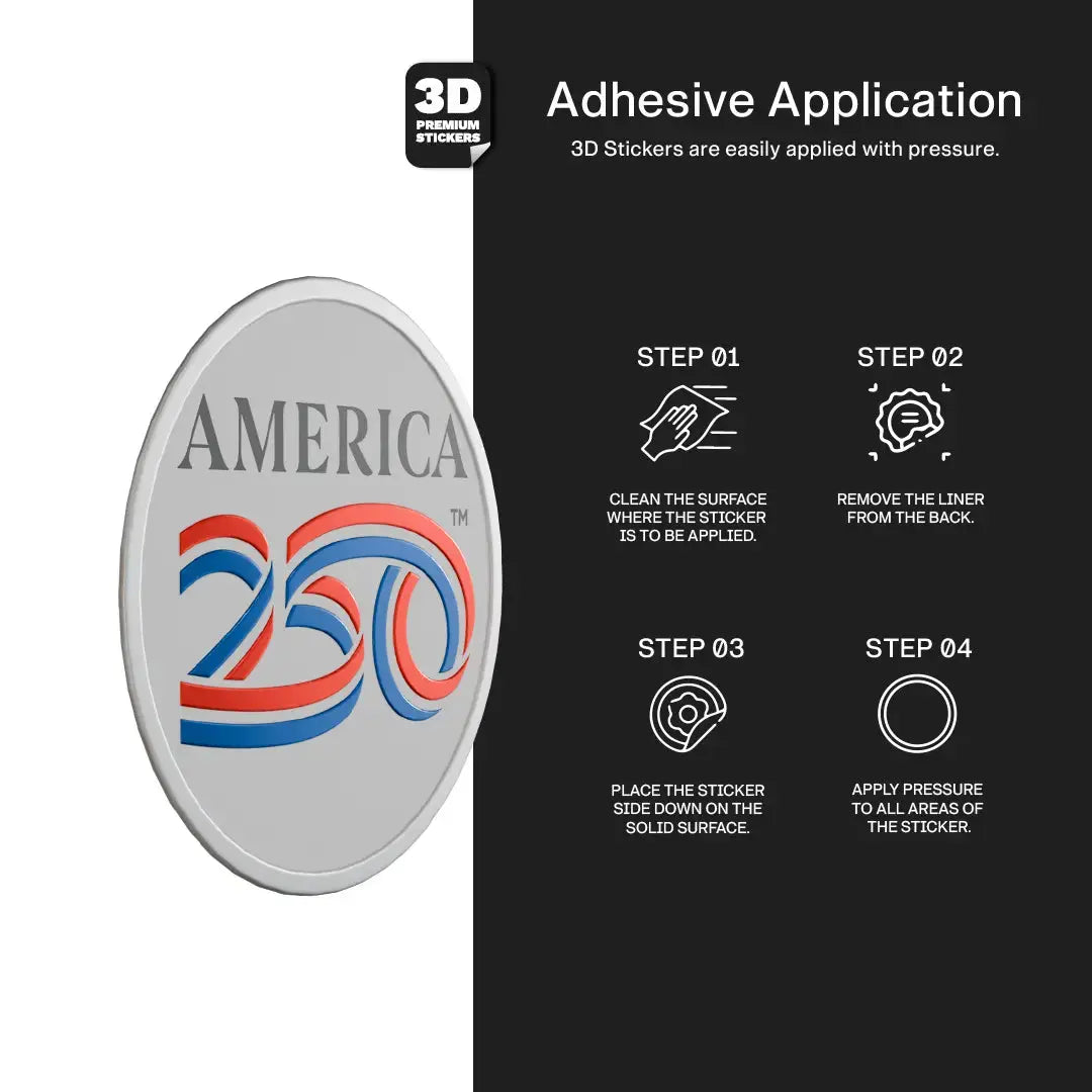 Official America 250th Anniversary Sticker - Stickmadly
