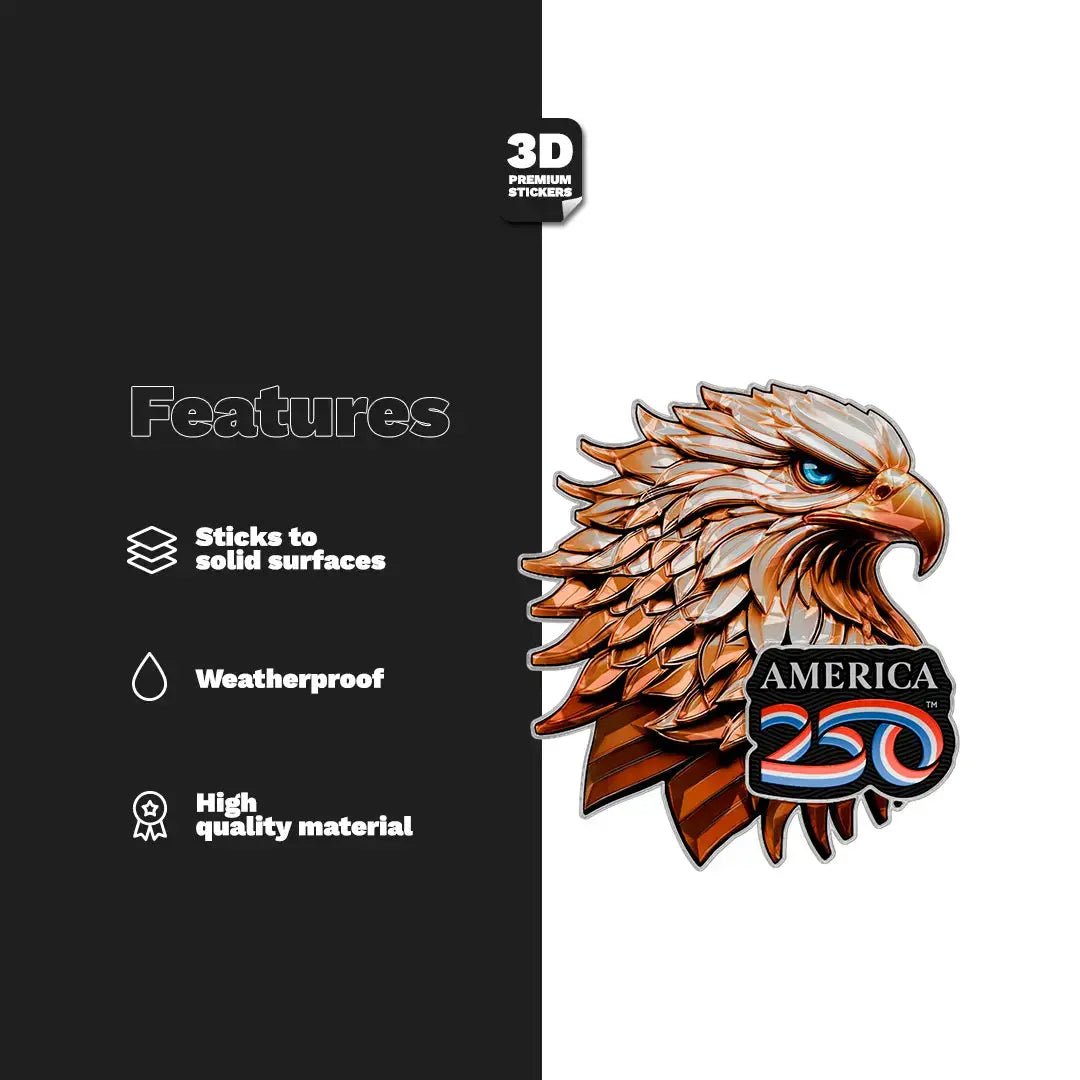 Official America 250th Bald Eagle 3 - Stickmadly