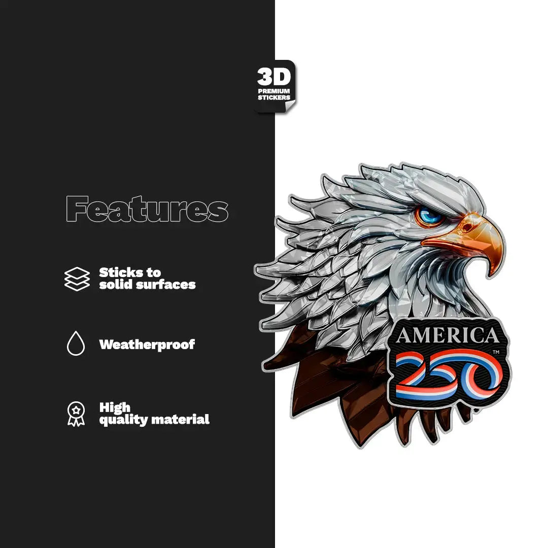 Official America 250th Bald Eagle 4 - Stickmadly